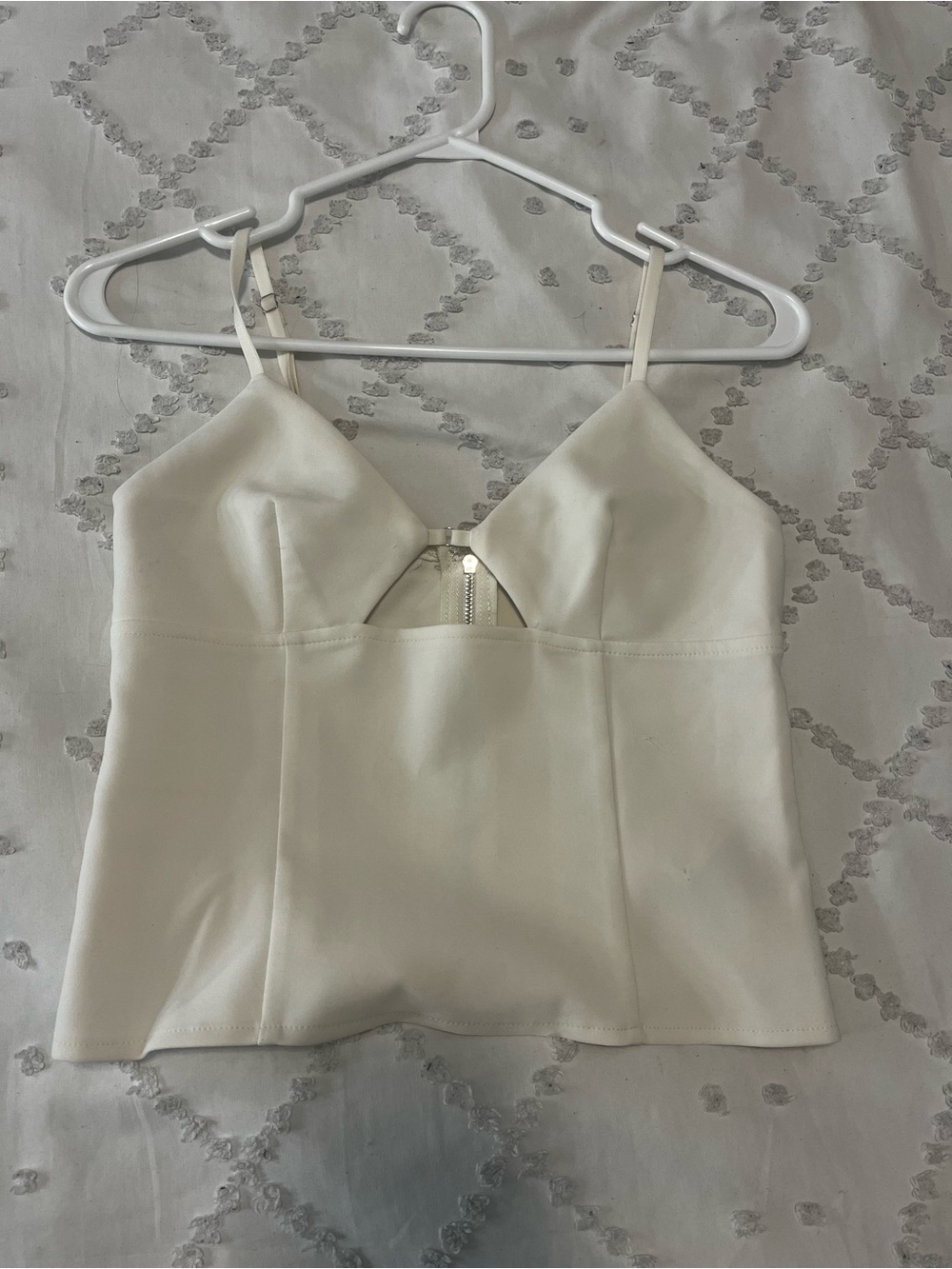 edikted cream/white corset style top